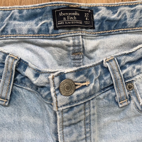 Abercrombie & Fitch Women’s Ames Slim Boyfriend Denim Jeans Size 27 - Picture 2 of 9